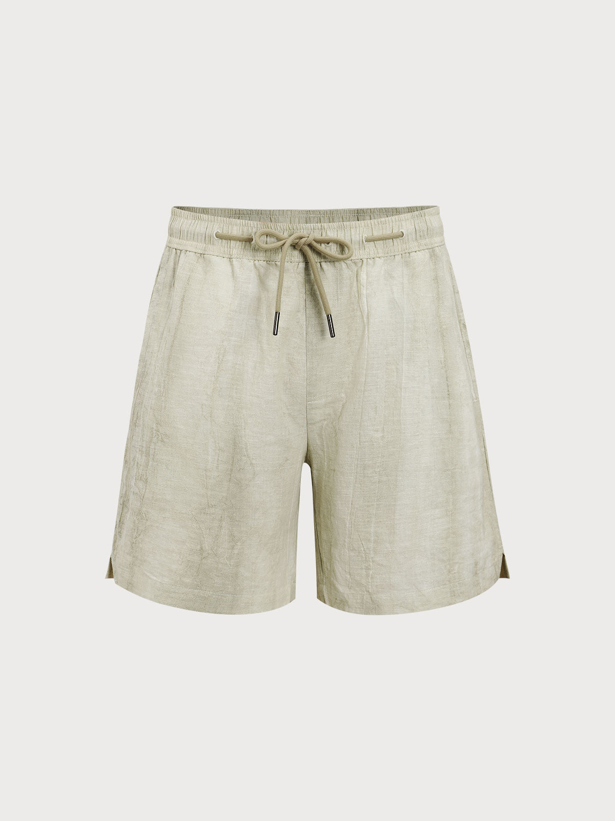 Men'S Woven Linen Swim Shorts Green Men's Shorts - HAPNIXSTORE