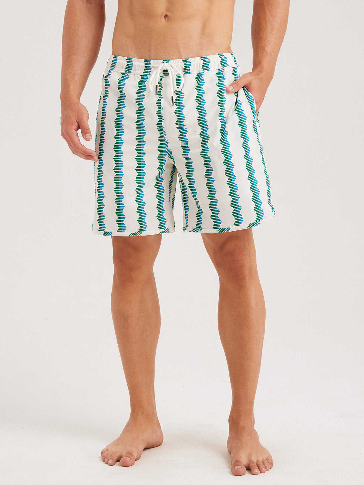 Men'S Woven Nail Spandex Swim Shorts Men's Beach Shorts - HAPNIXSTORE