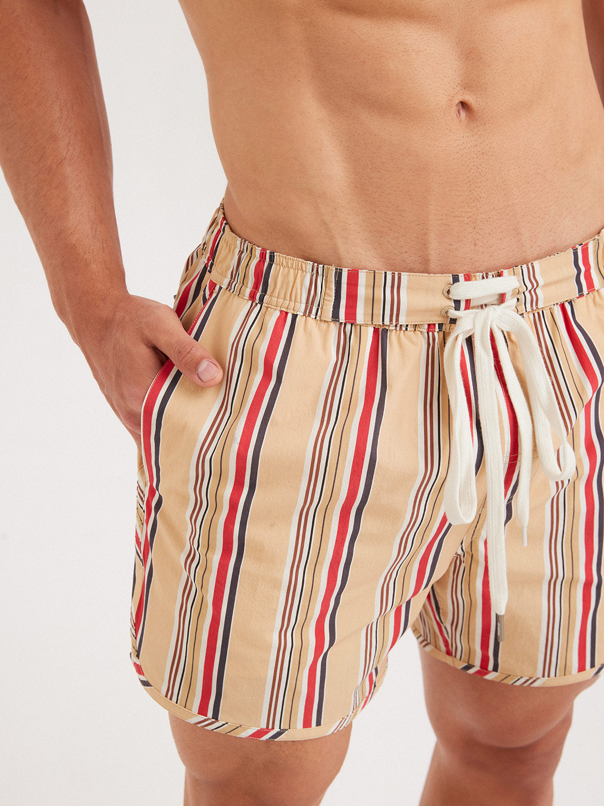 Men'S Woven Nail Spandex Swim Shorts Men's Beach Shorts - HAPNIXSTORE