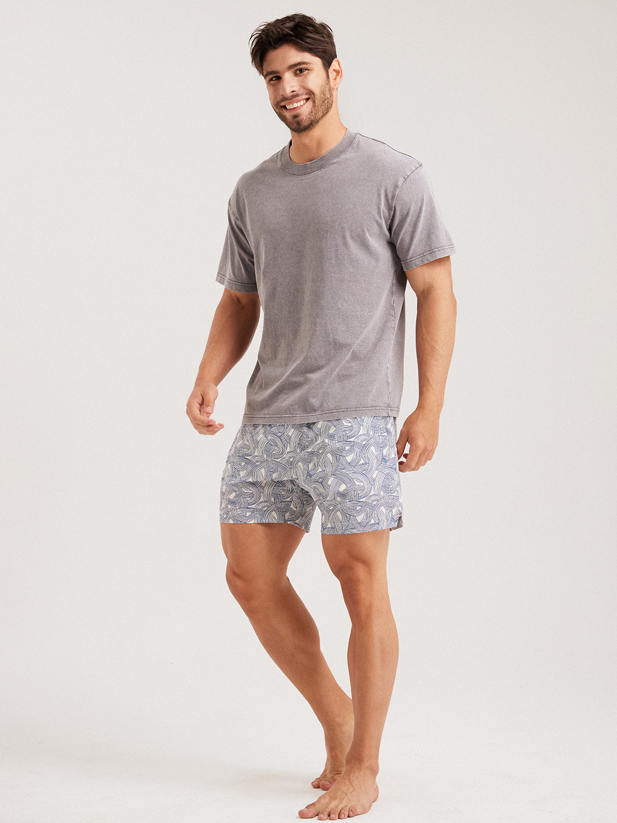 Men'S Woven Nail Spandex Swim Shorts Men's Beach Shorts - HAPNIXSTORE