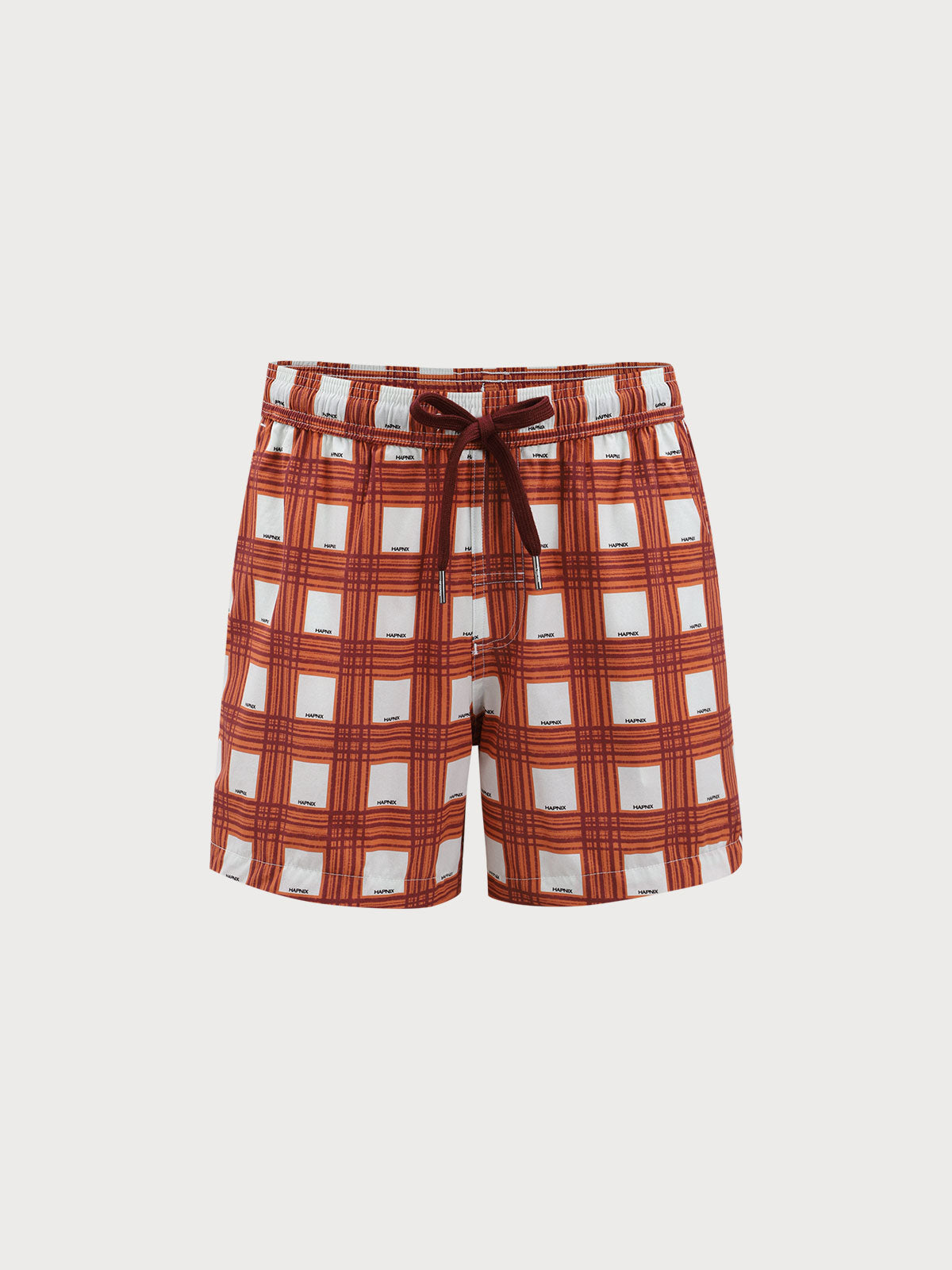 Men'S Woven Nail Spandex Swim Shorts Red Men's Beach Shorts - HAPNIXSTORE