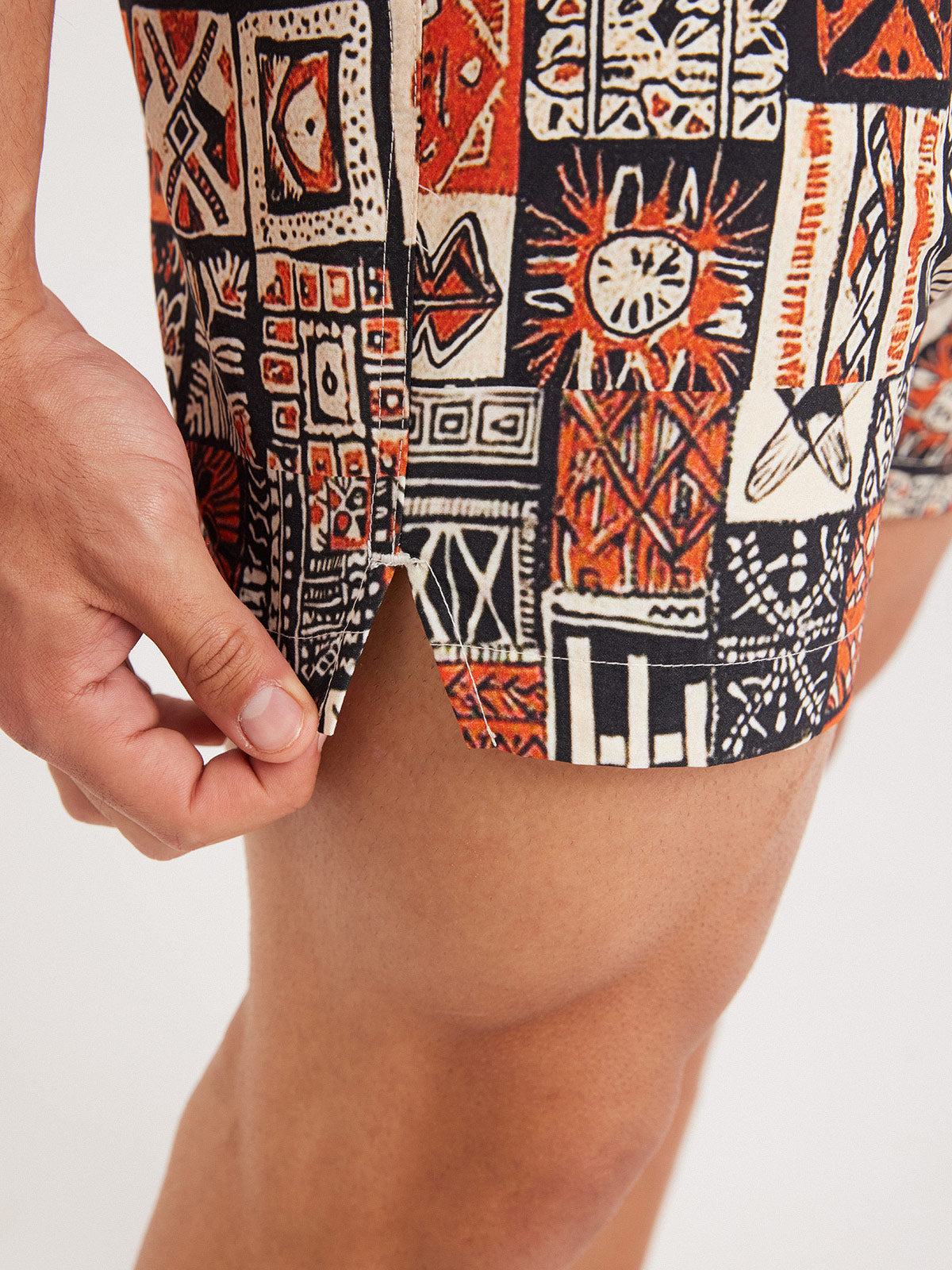 Men'S Woven Nylon Swim Shorts Men's Beach Shorts - HAPNIXSTORE