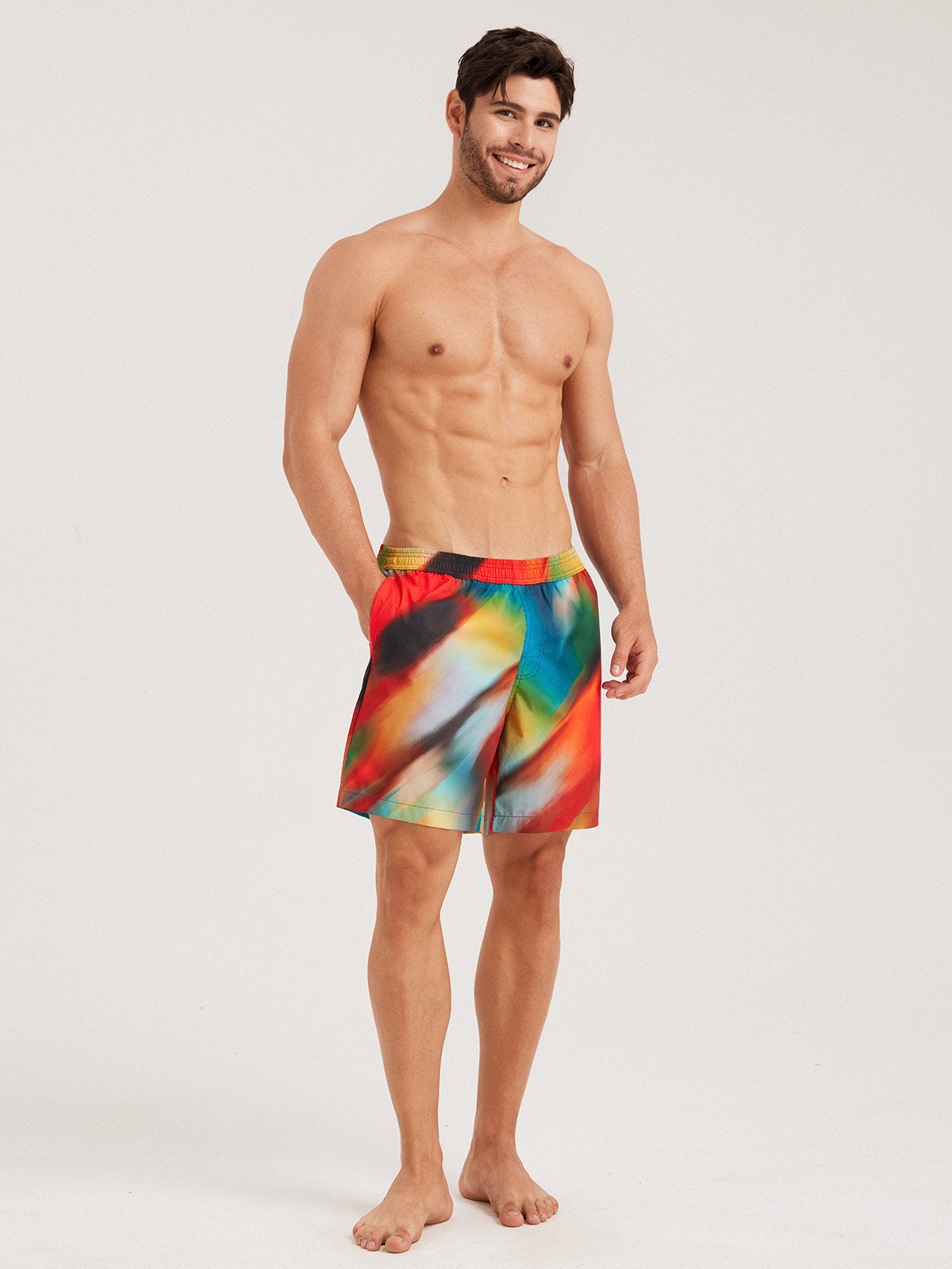 Men'S Woven Polyester Swim Shorts Men's Shorts - HAPNIXSTORE