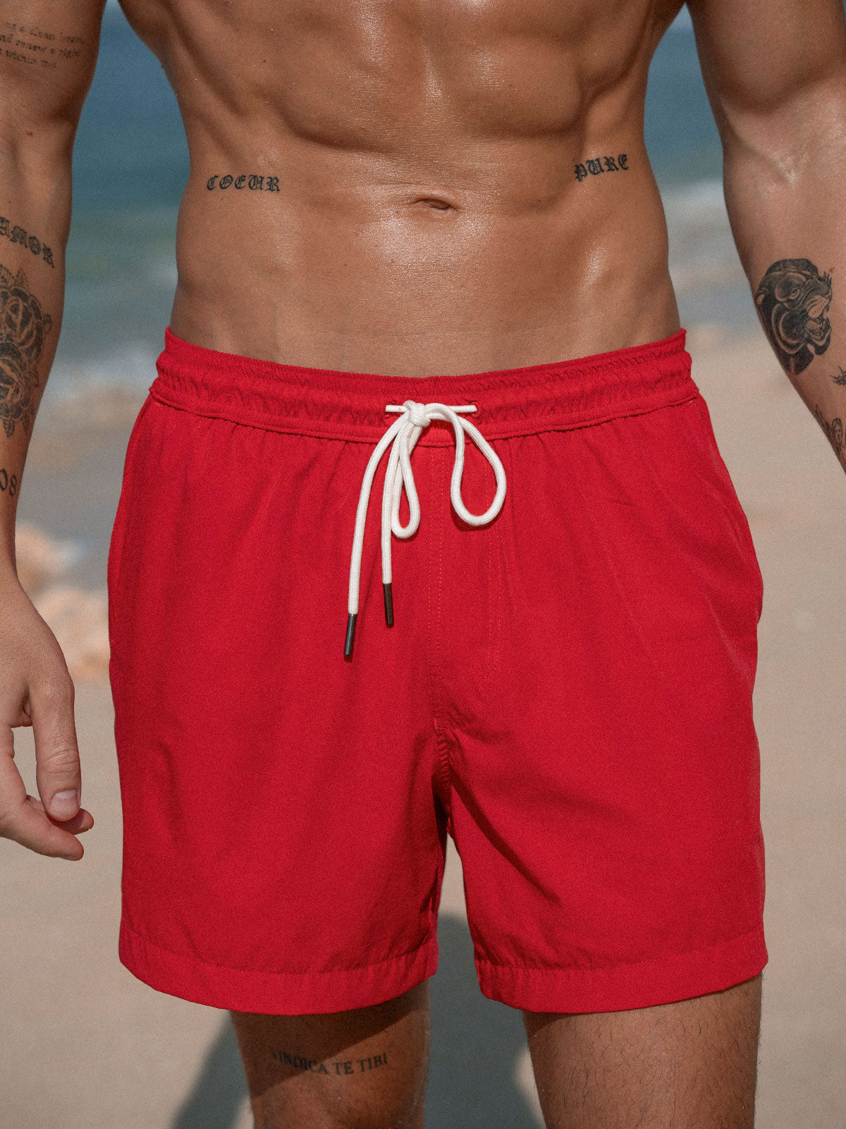 Men's Woven Blend Swim Shorts Men's Shorts - HAPNIXSTORE