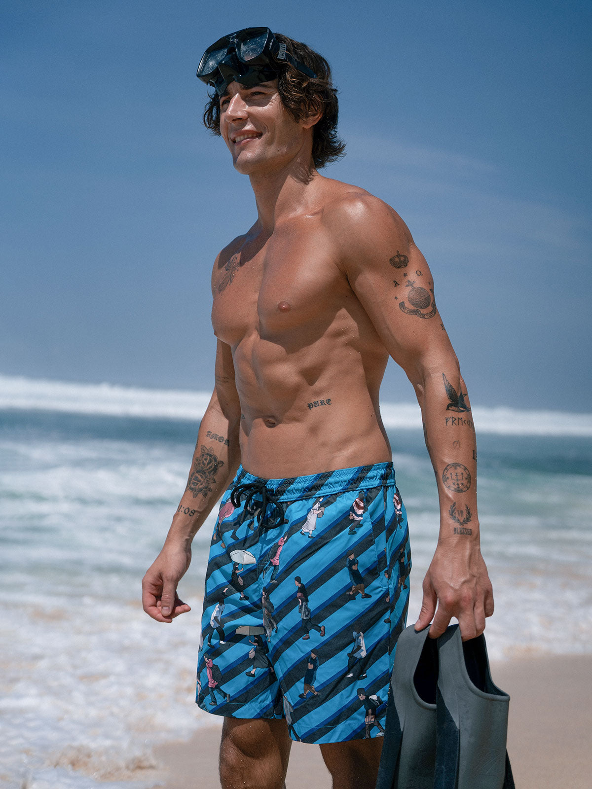 Men's Woven Polyester Swim Shorts Men's Shorts - HAPNIXSTORE