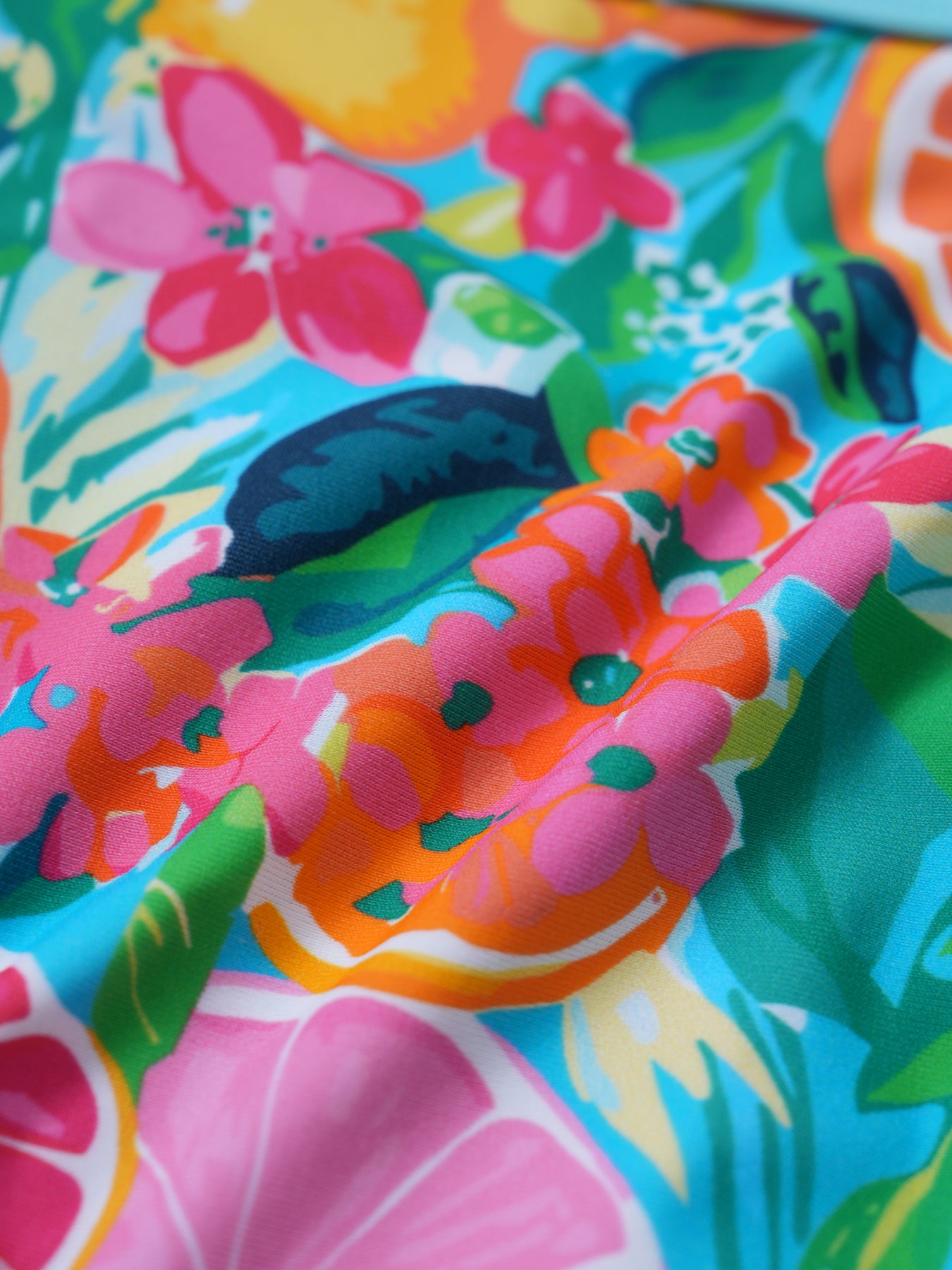 Women's Knitted Nylon Printed Bikini Bottom Bikinis - HAPNIXSTORE