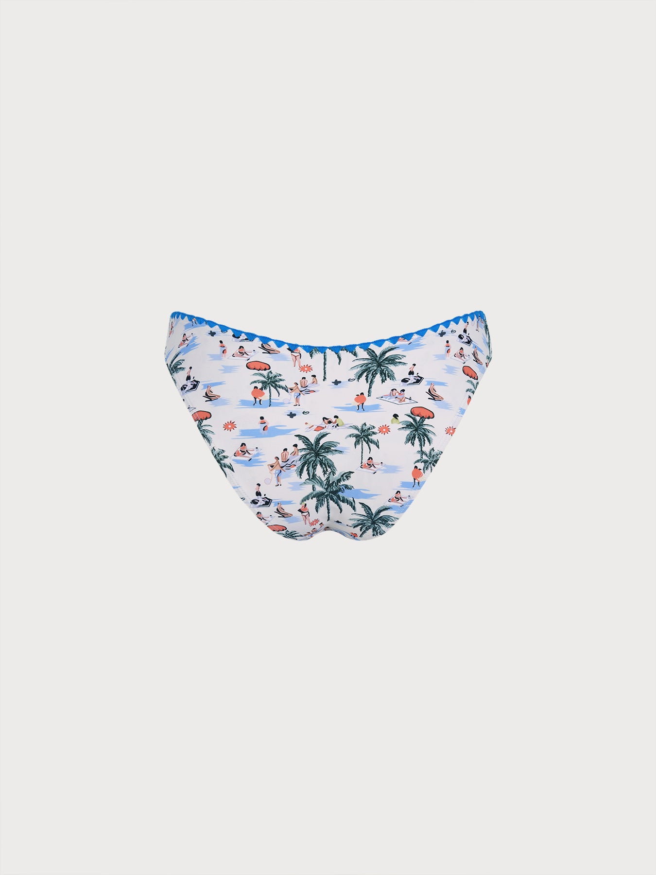 Women's Knitted Nylon Printed Bikini Bottom Bikinis - HAPNIXSTORE