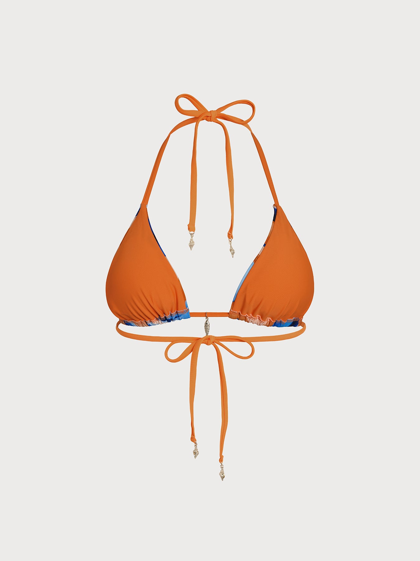 Women's Knitted Nylon Printed Bikini Top Bikinis - HAPNIXSTORE