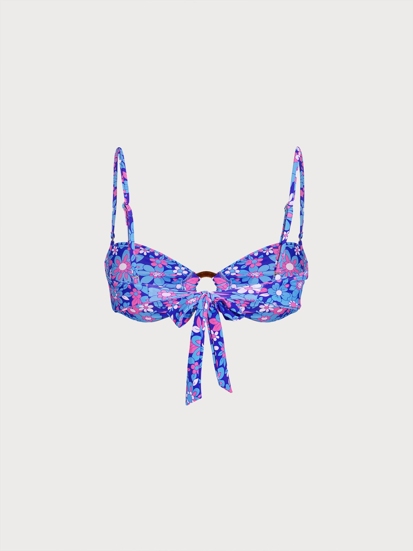 Women's Knitted Nylon Printed Bikini Top Bikinis - HAPNIXSTORE