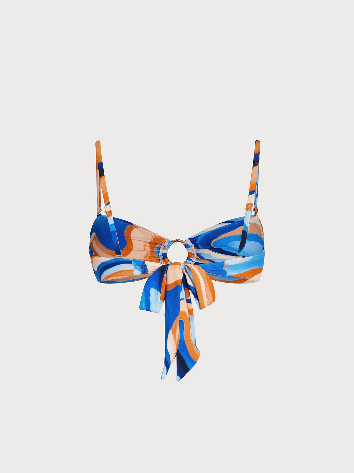 Women's Knitted Nylon Printed Bikini Top Bikinis - HAPNIXSTORE