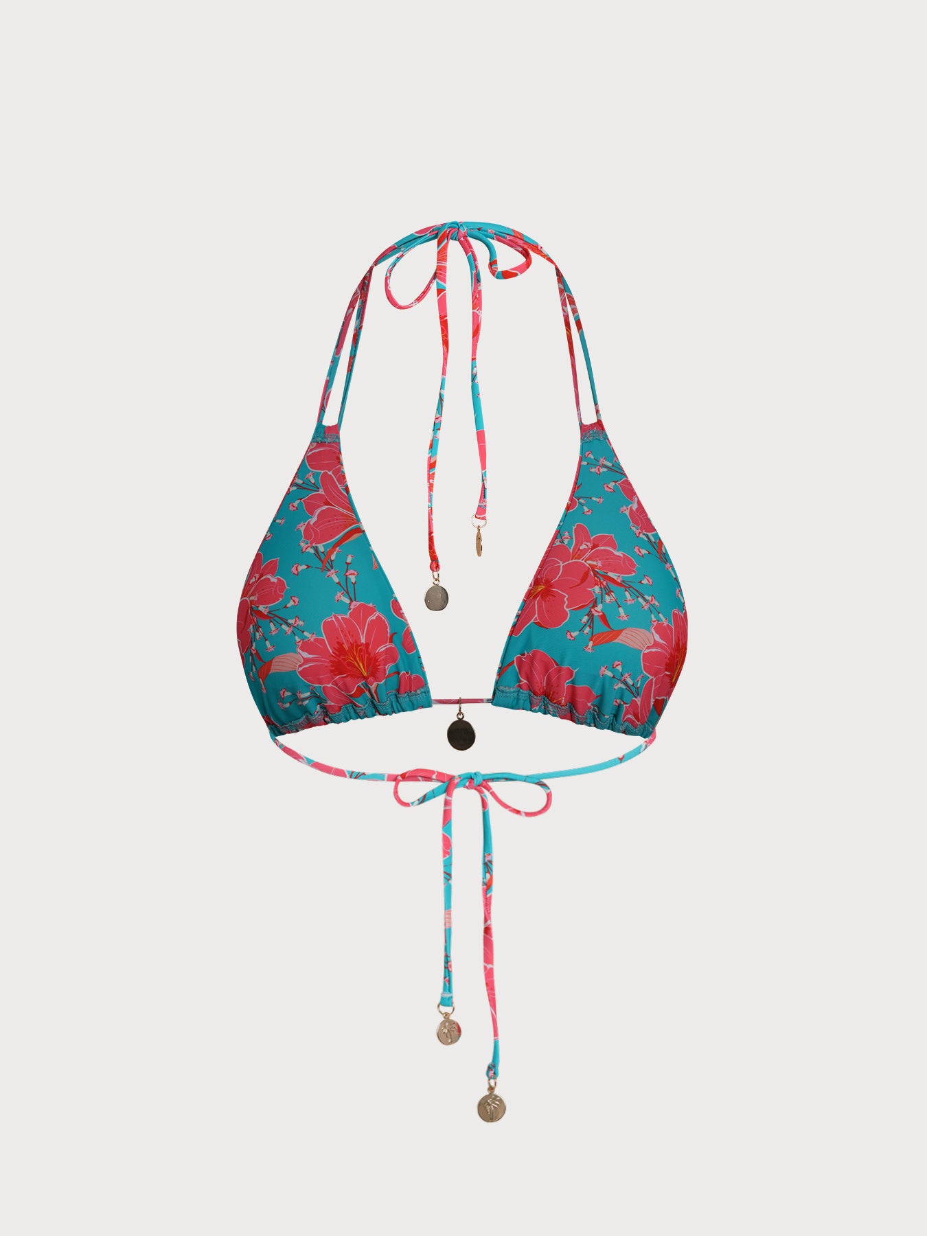 Women's Knitted Nylon Printed Bikini Top Bikinis - HAPNIXSTORE