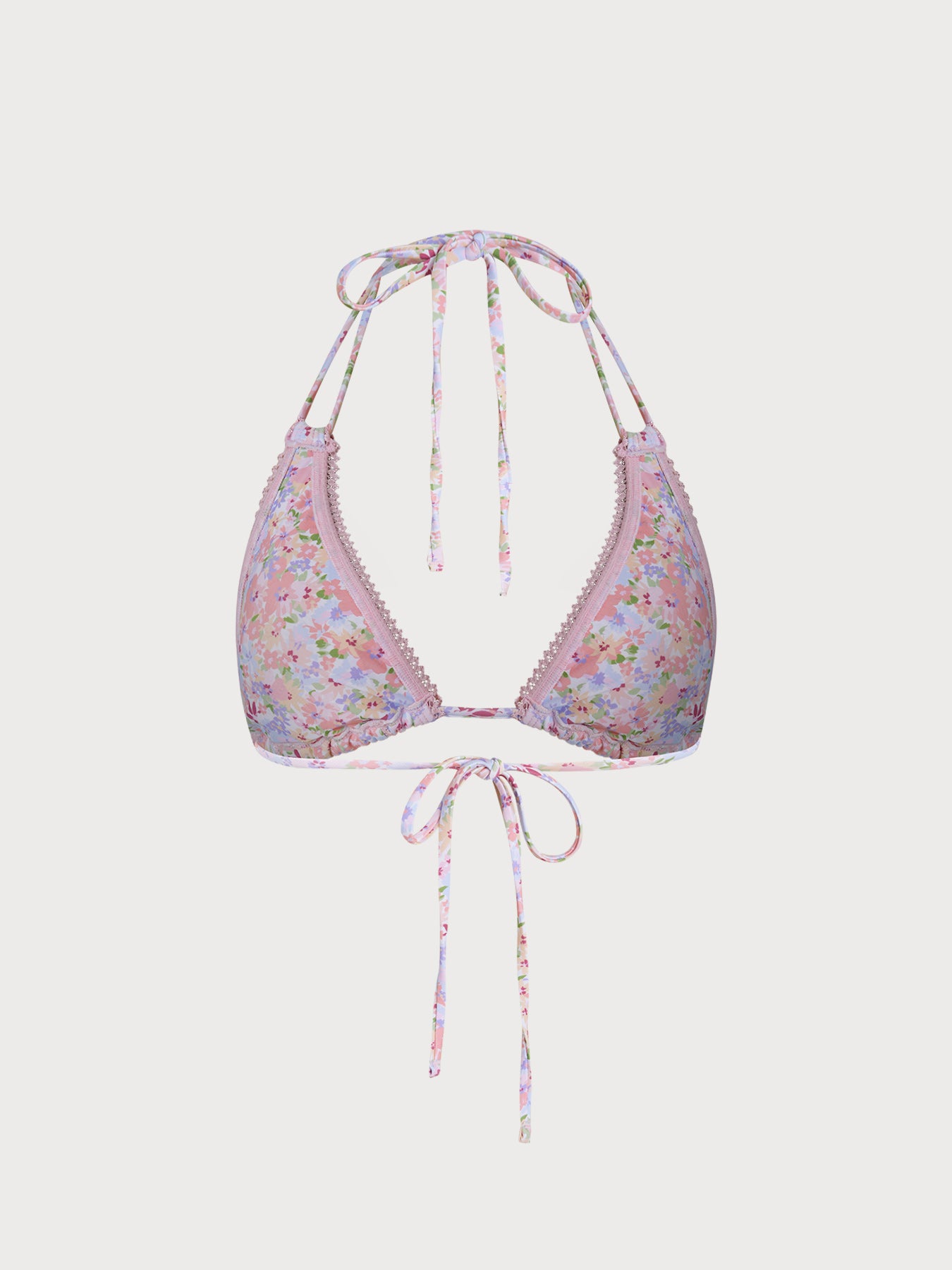 Women's Knitted Nylon Printed Bikini Top Bikinis - HAPNIXSTORE