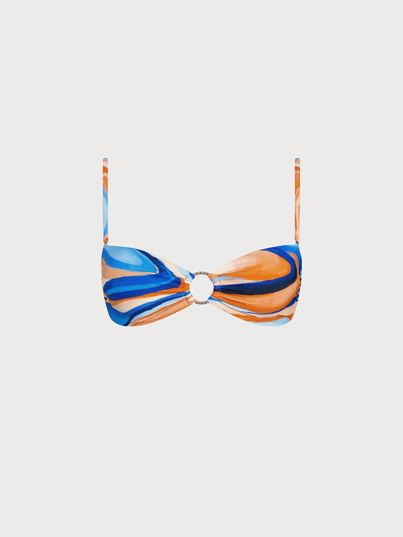 Women's Knitted Nylon Printed Bikini Top Bikinis - HAPNIXSTORE