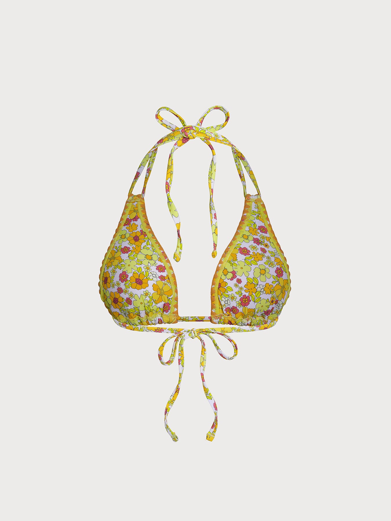 Women's Knitted Nylon Printed Bikini Top Bikinis - HAPNIXSTORE