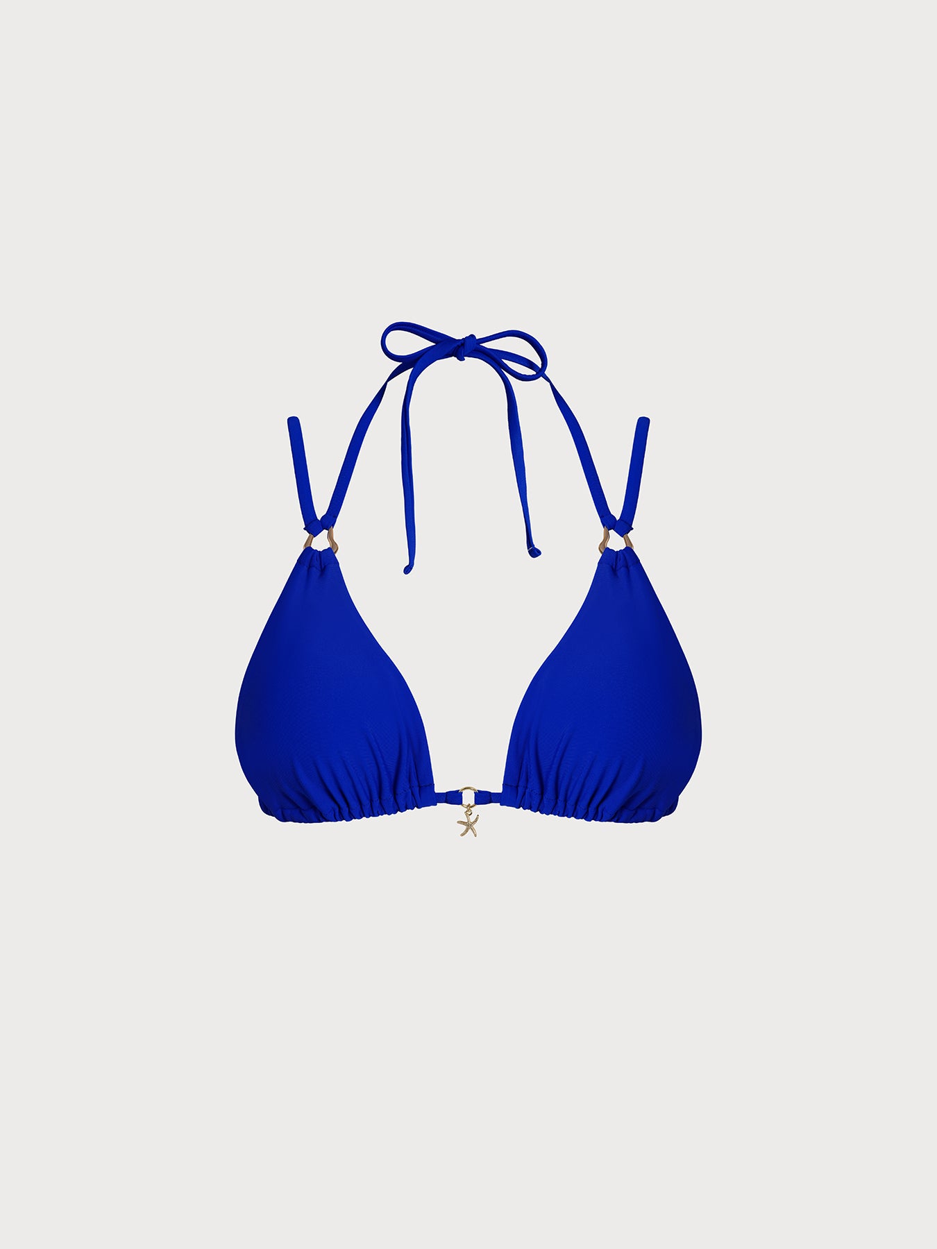 Women's Knitted Nylon Solid Color Bikini Top Royal Blue Bikinis - HAPNIXSTORE