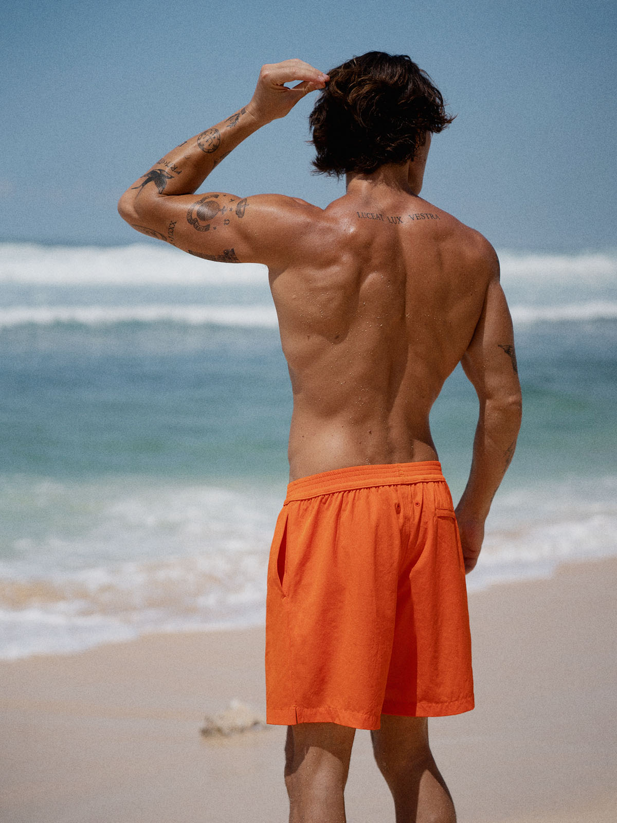 Men'S Woven Blend Swim Shorts Men's Shorts - HAPNIXSTORE