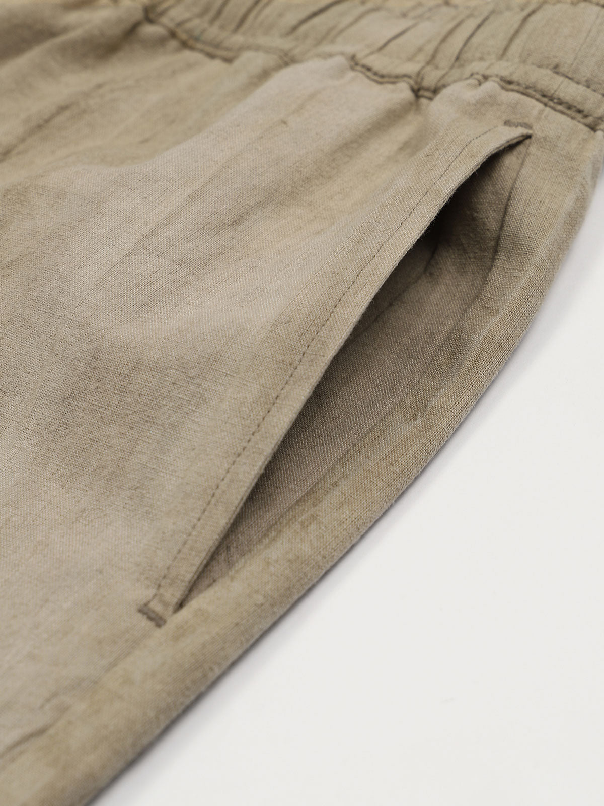 Men'S Woven Linen Swim Shorts Men's Shorts - HAPNIXSTORE