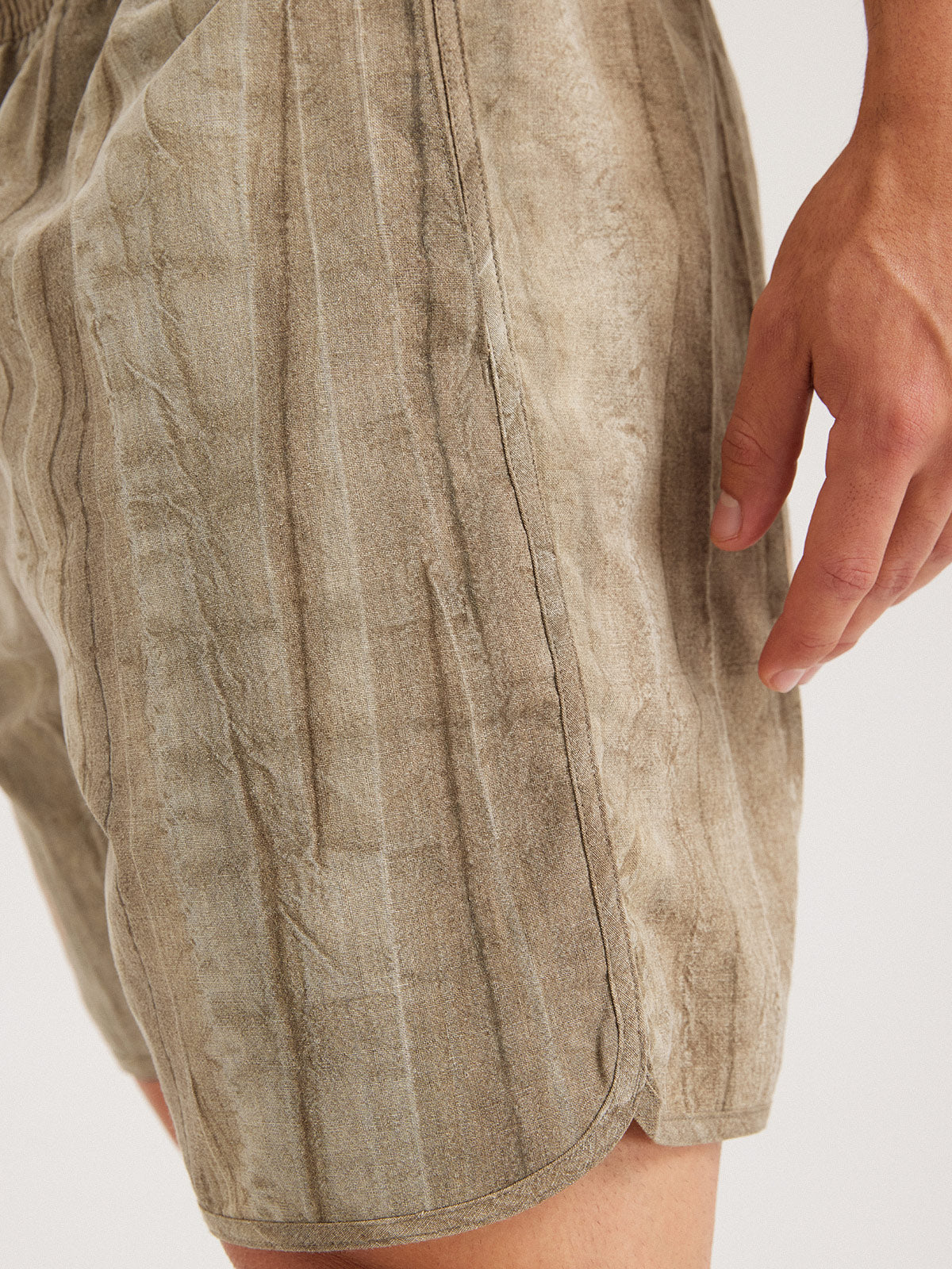 Men'S Woven Linen Swim Shorts Men's Shorts - HAPNIXSTORE