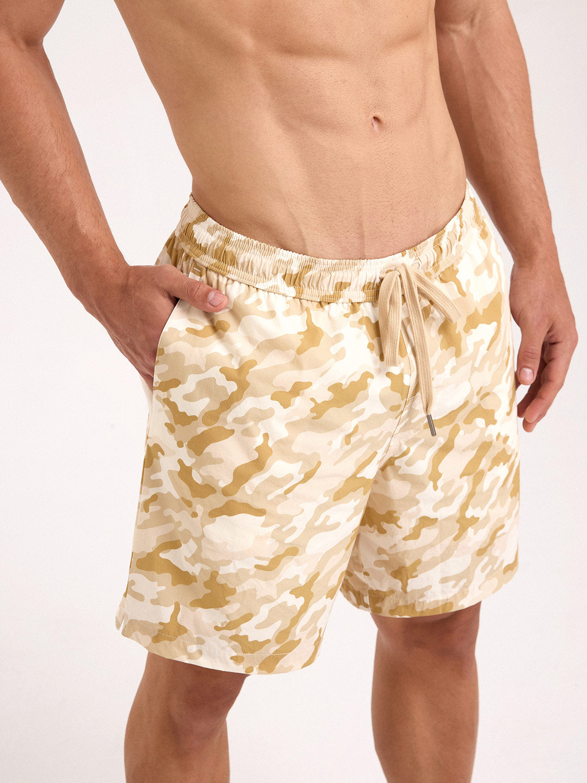 Men'S Woven Nail Spandex Swim Shorts Men's Beach Shorts - HAPNIXSTORE