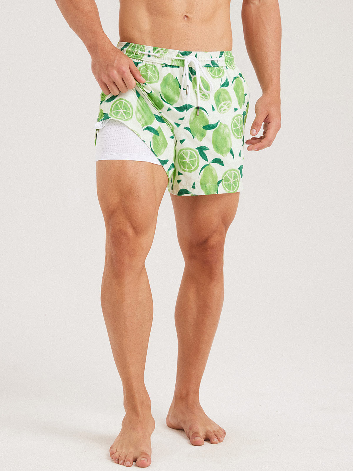 Men'S Woven Nail Spandex Swim Shorts Men's Beach Shorts - HAPNIXSTORE