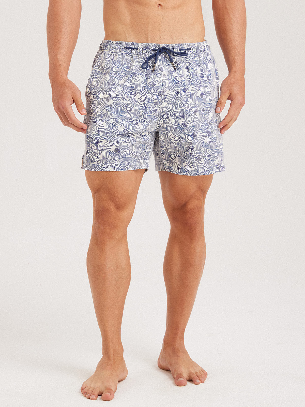 Men'S Woven Nail Spandex Swim Shorts Men's Beach Shorts - HAPNIXSTORE