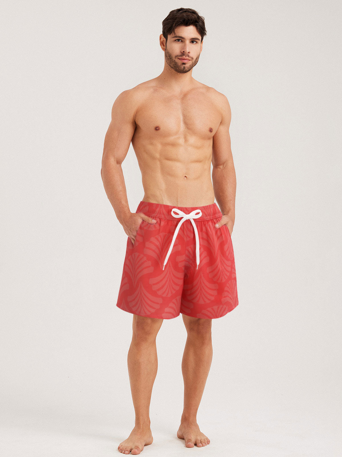 Men'S Woven Nylon-Blend Swim Shorts Men's Beach Shorts - HAPNIXSTORE