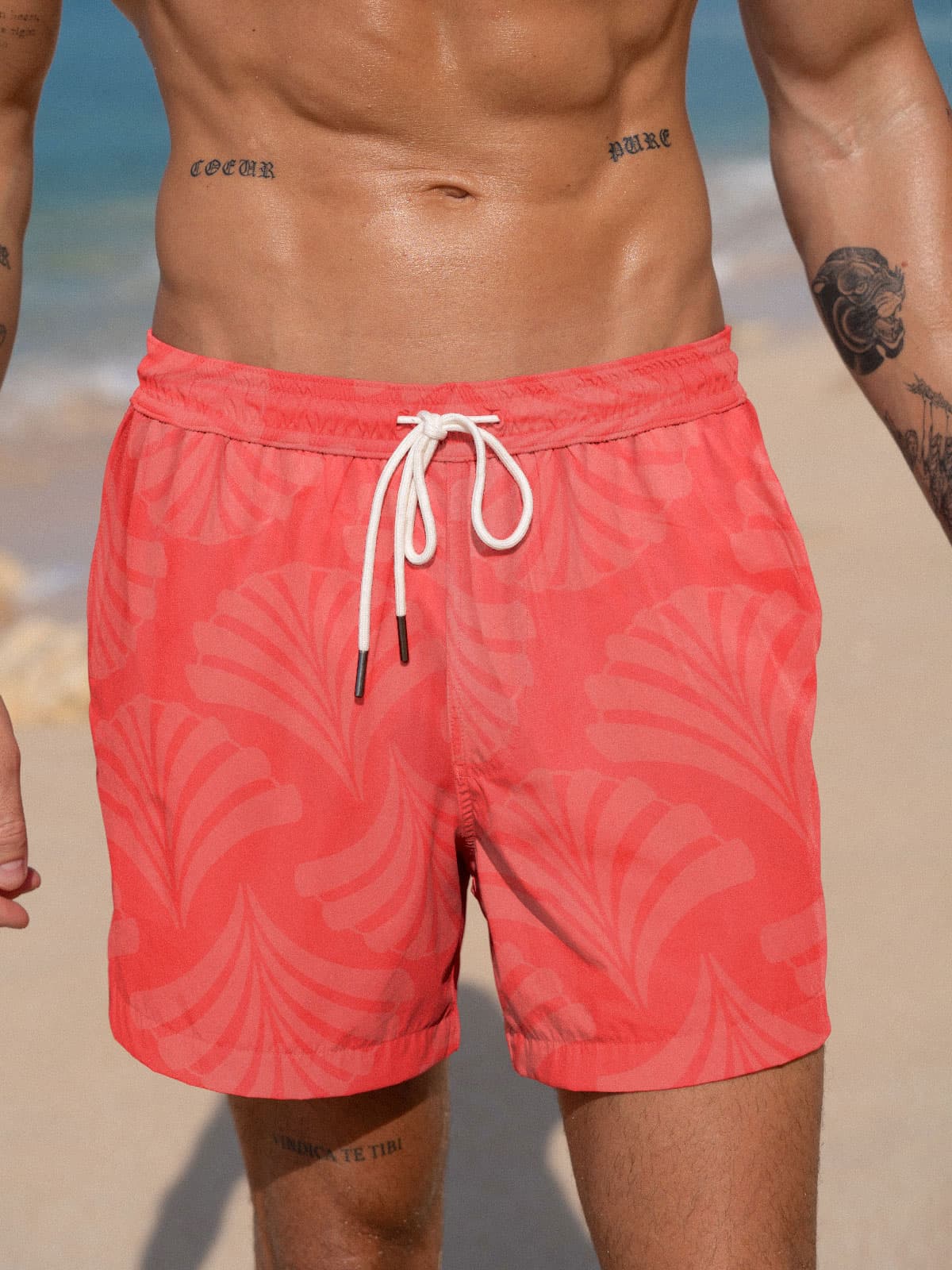 Men'S Woven Nylon-Blend Swim Shorts Men's Beach Shorts - HAPNIXSTORE
