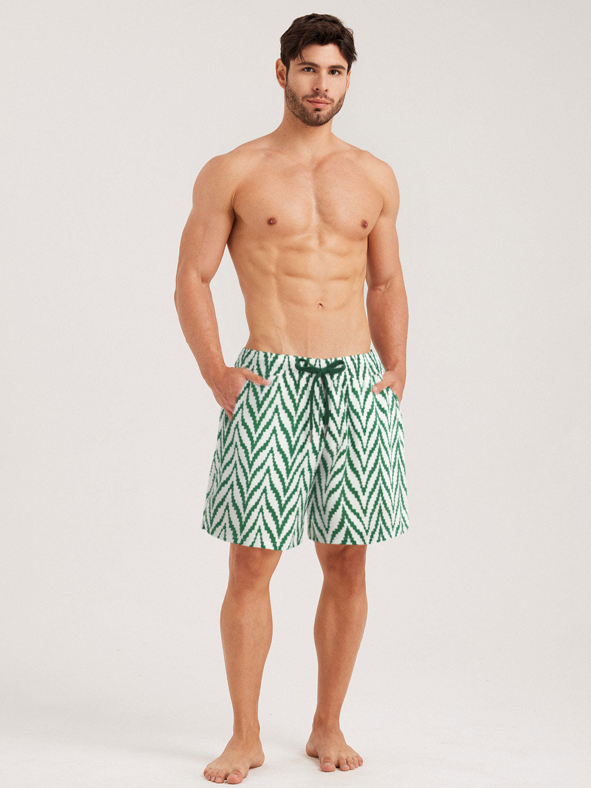 Men'S Woven Nylon-Blend Swim Shorts Men's Beach Shorts - HAPNIXSTORE
