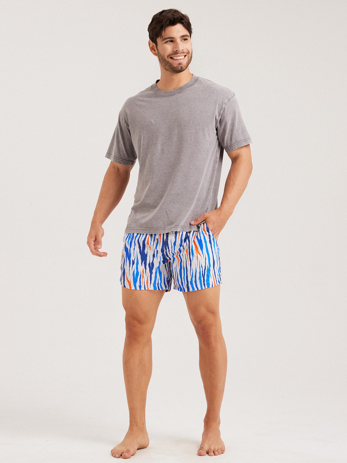 Men'S Woven Nylon Swim Shorts Men's Shorts - HAPNIXSTORE