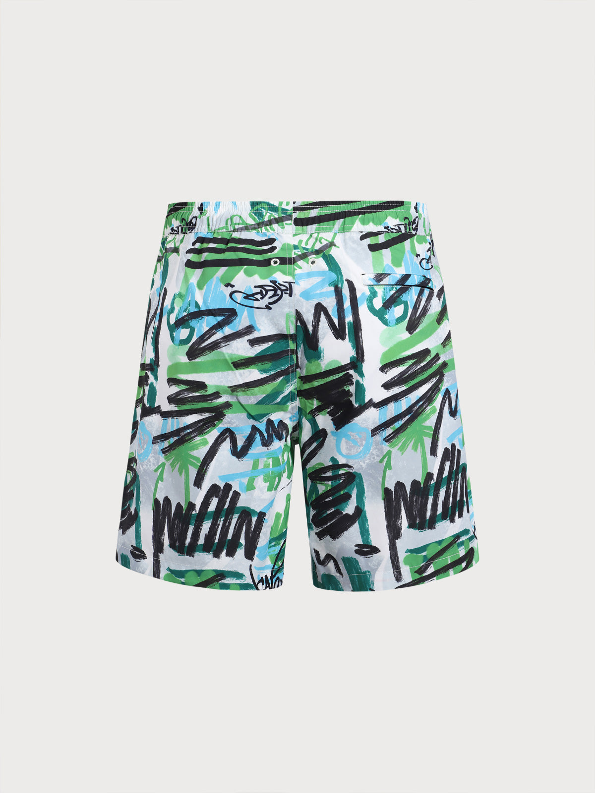 Men'S Woven Polyester Swim Shorts Men's Beach Shorts - HAPNIXSTORE
