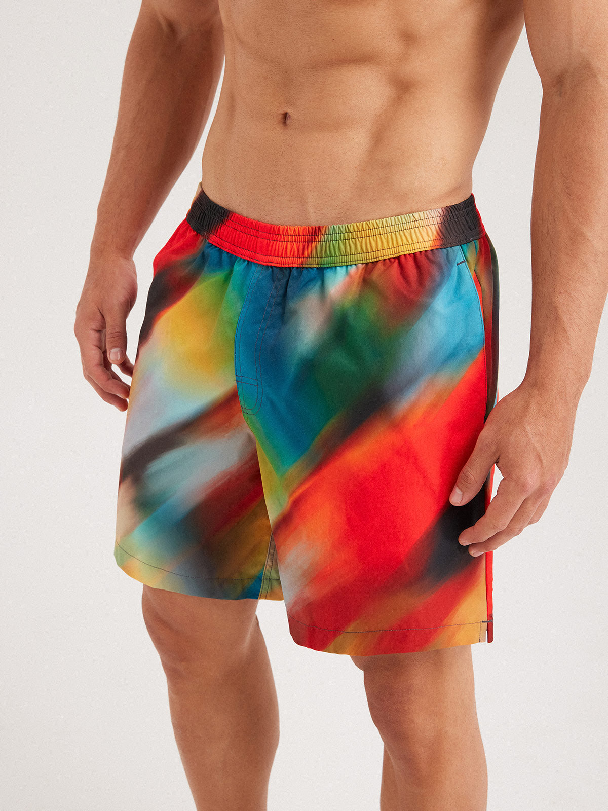 Men'S Woven Polyester Swim Shorts Men's Shorts - HAPNIXSTORE