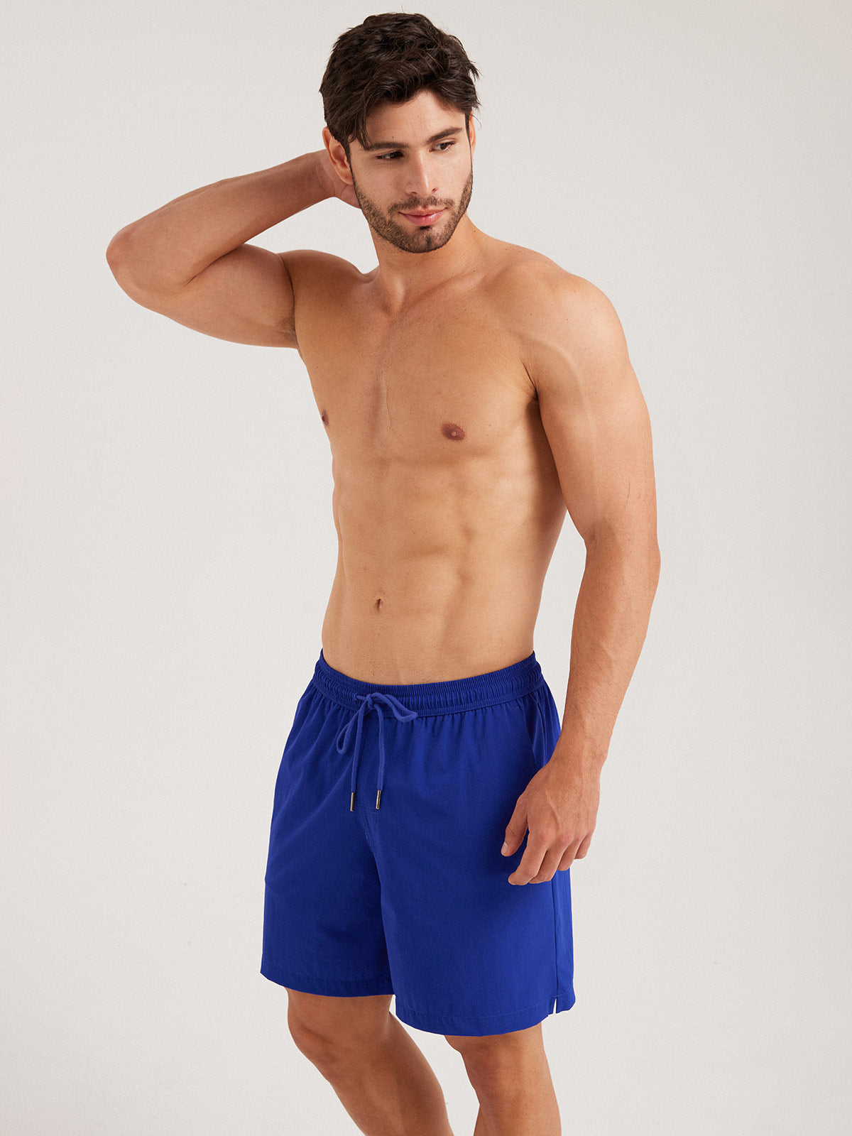 Men'S Woven Polyurethane Blend Swim Shorts Men's Beach Shorts - HAPNIXSTORE