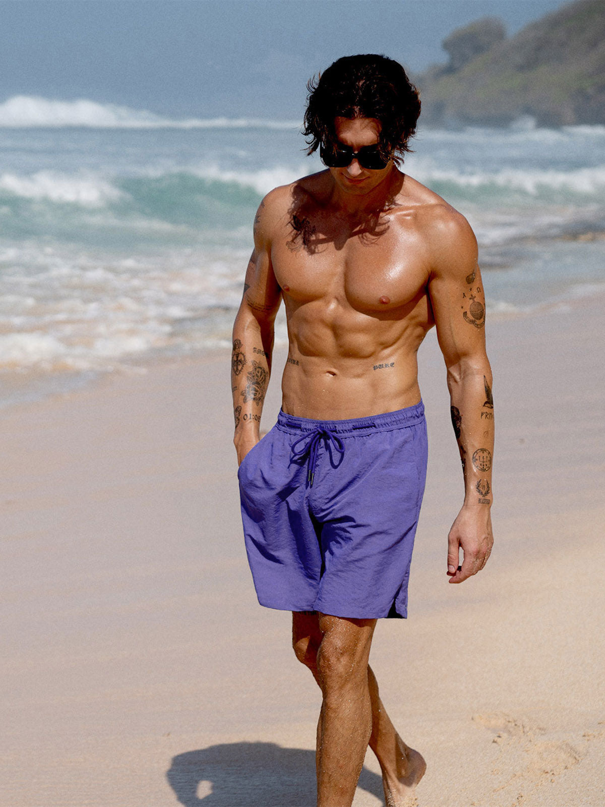 Men's Woven Nylon Swim Shorts Men's Shorts - HAPNIXSTORE