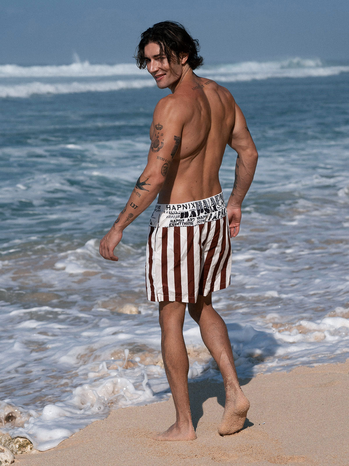 Men's Woven Polyester Swim Shorts Men's Shorts - HAPNIXSTORE