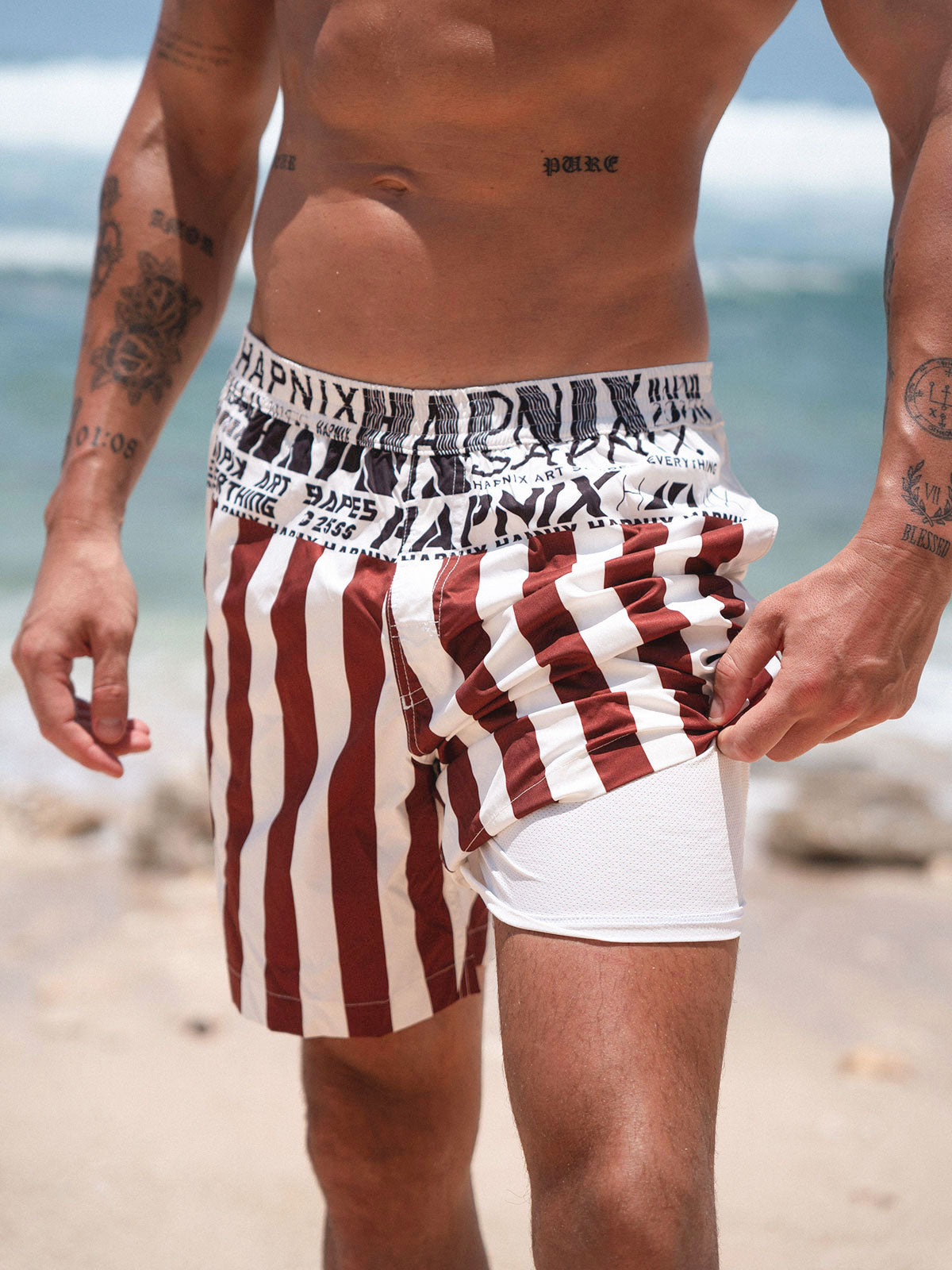 Men's Woven Polyester Swim Shorts Men's Shorts - HAPNIXSTORE