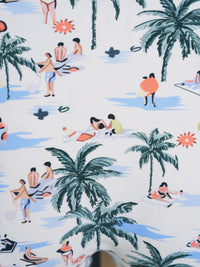 Women's Knitted Nylon Printed Bikini Bottom Bikinis - HAPNIXSTORE