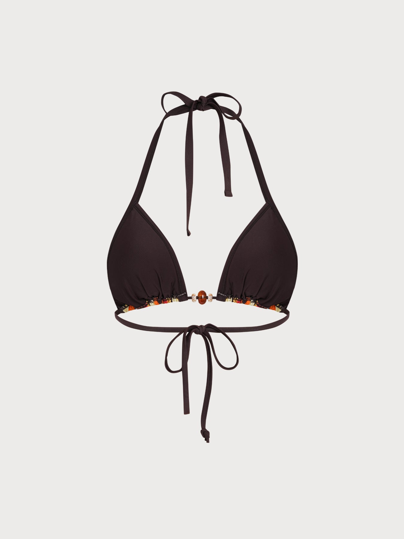 Women's Knitted Nylon Printed Bikini Top Bikinis - HAPNIXSTORE