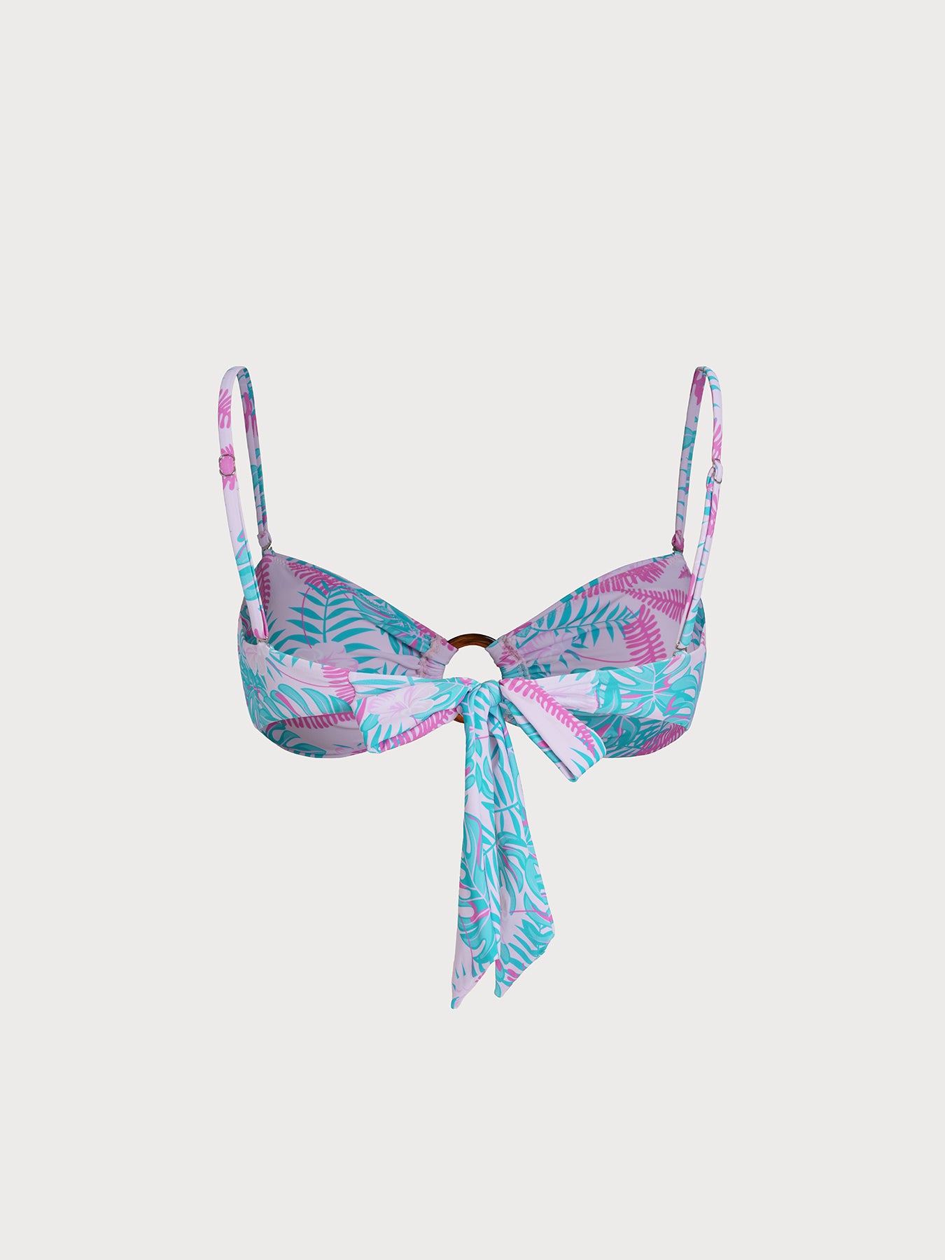 Women's Knitted Nylon Printed Bikini Top Bikinis - HAPNIXSTORE