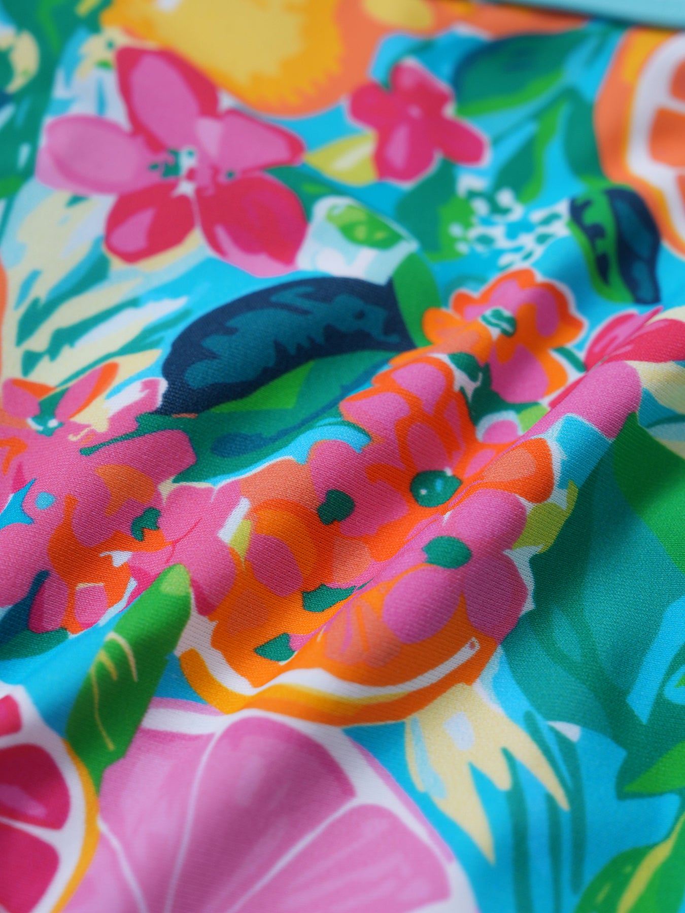 Women's Knitted Nylon Printed Bikini Top Bikinis - HAPNIXSTORE