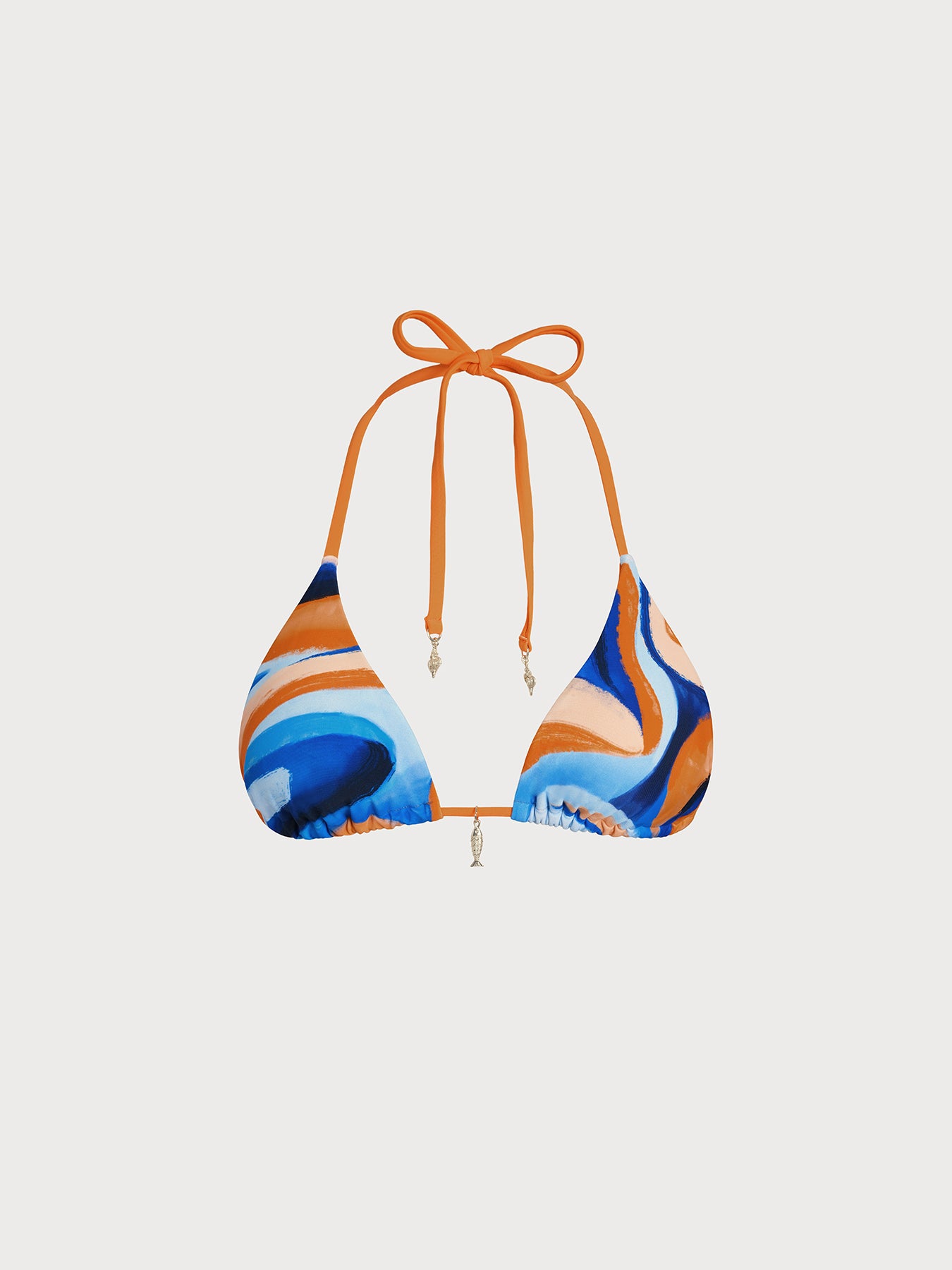 Women's Knitted Nylon Printed Bikini Top Bikinis - HAPNIXSTORE