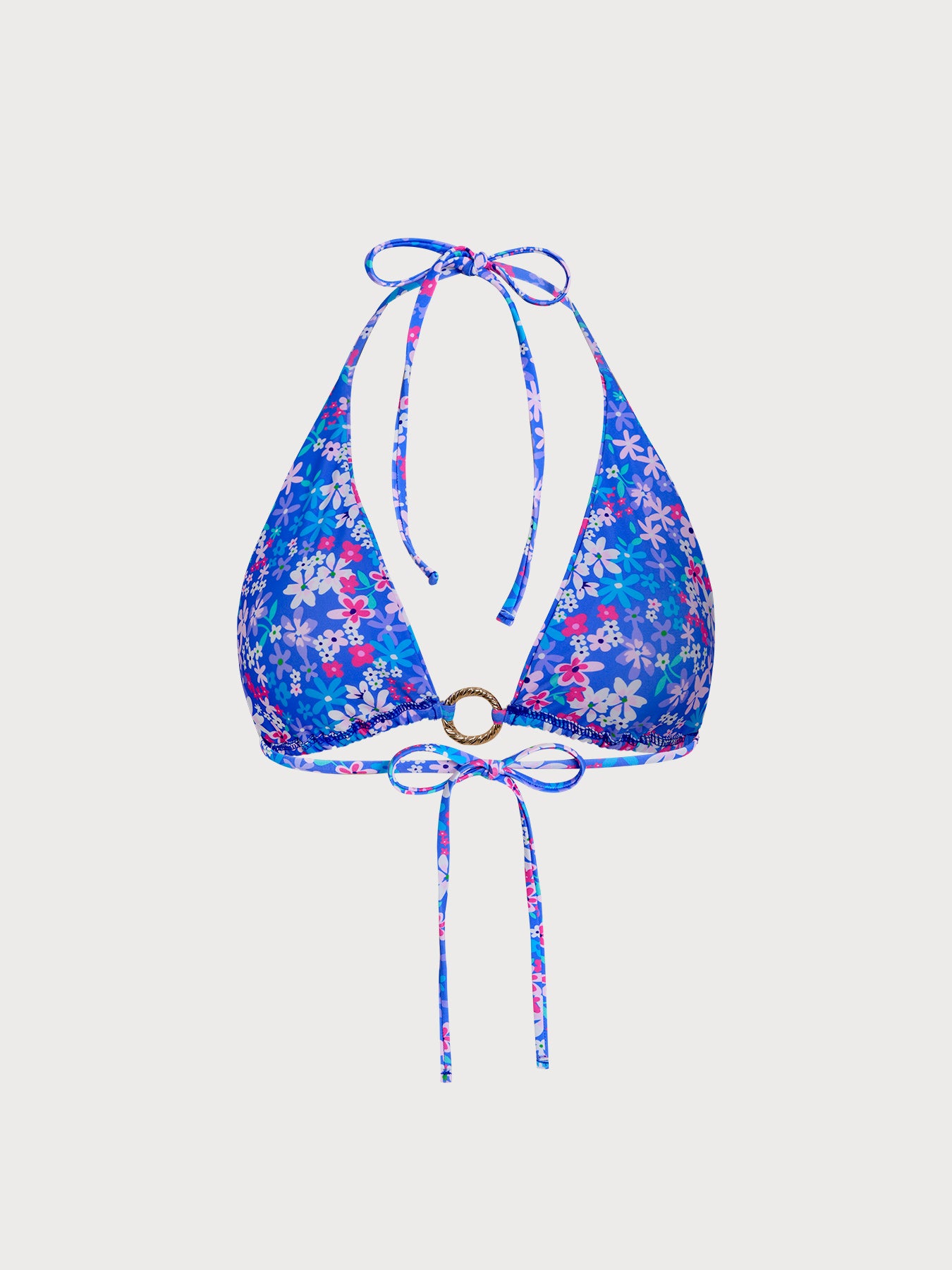 Women's Knitted Nylon Printed Bikini Top Bikinis - HAPNIXSTORE