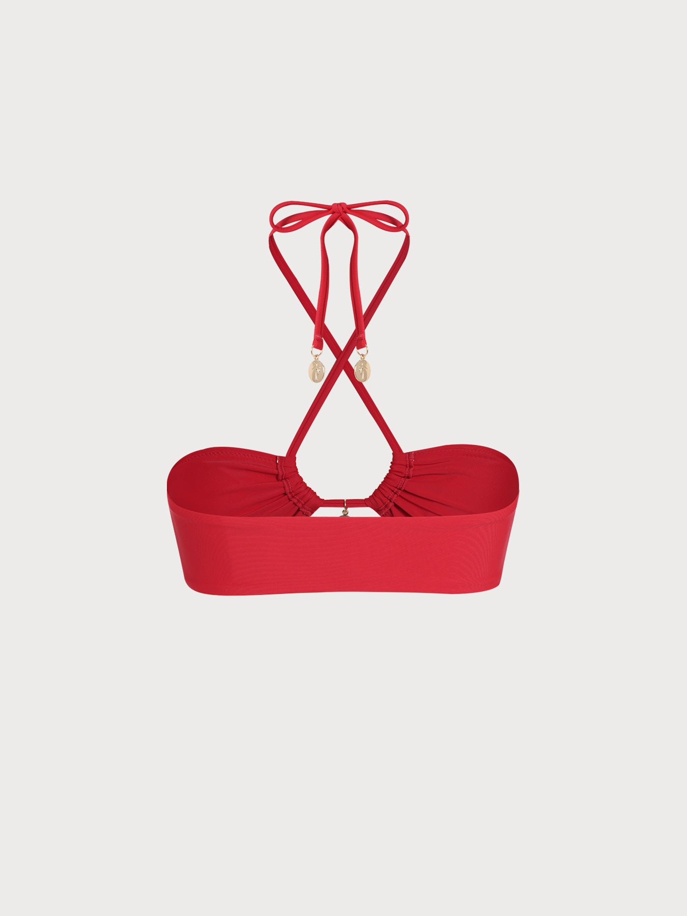 Women's Knitted Nylon Solid Color Bikini Top Bikinis - HAPNIXSTORE