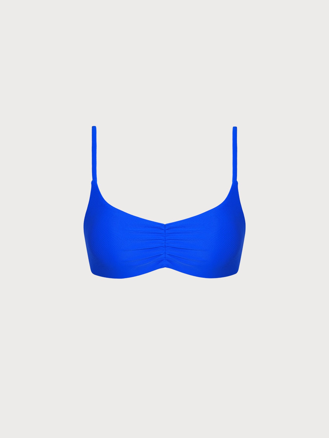 Women's Knitted Nylon Solid Color Bikini Top Blue Bikinis - HAPNIXSTORE